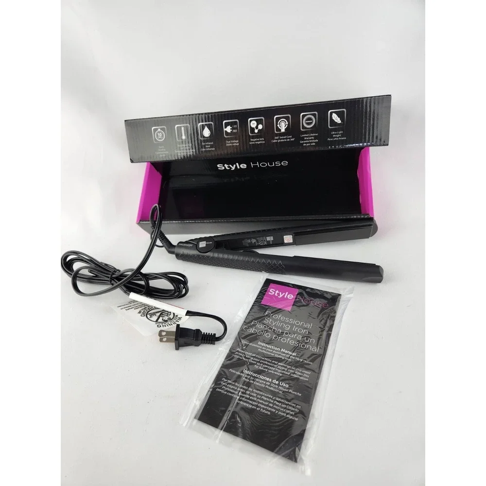 NEW Style House Beauty Amplified Style Ceramic Flat Iron Hair Straightener 1.25